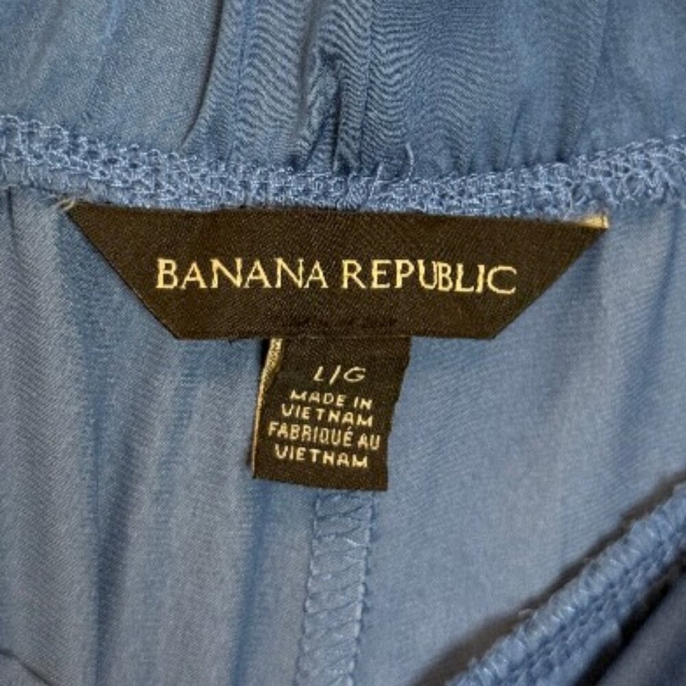Banana Republic wide leg pants blue women's size L - Picture 4 of 4